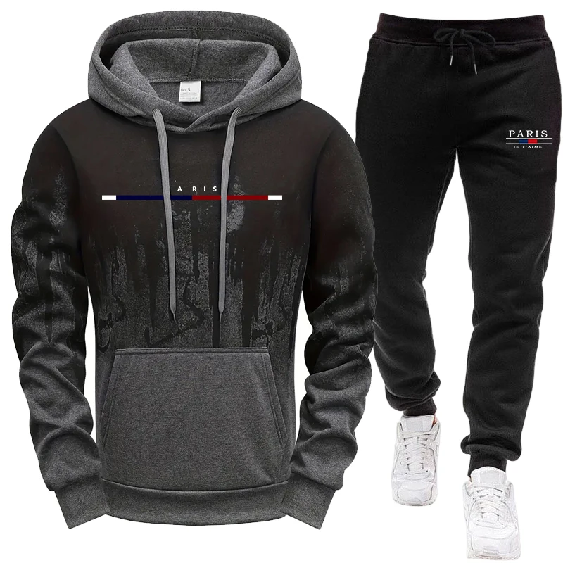 Street Fashion Guys - Men's Set/Hoodie/Pants Autumn Winter Hooded Sweatshirt