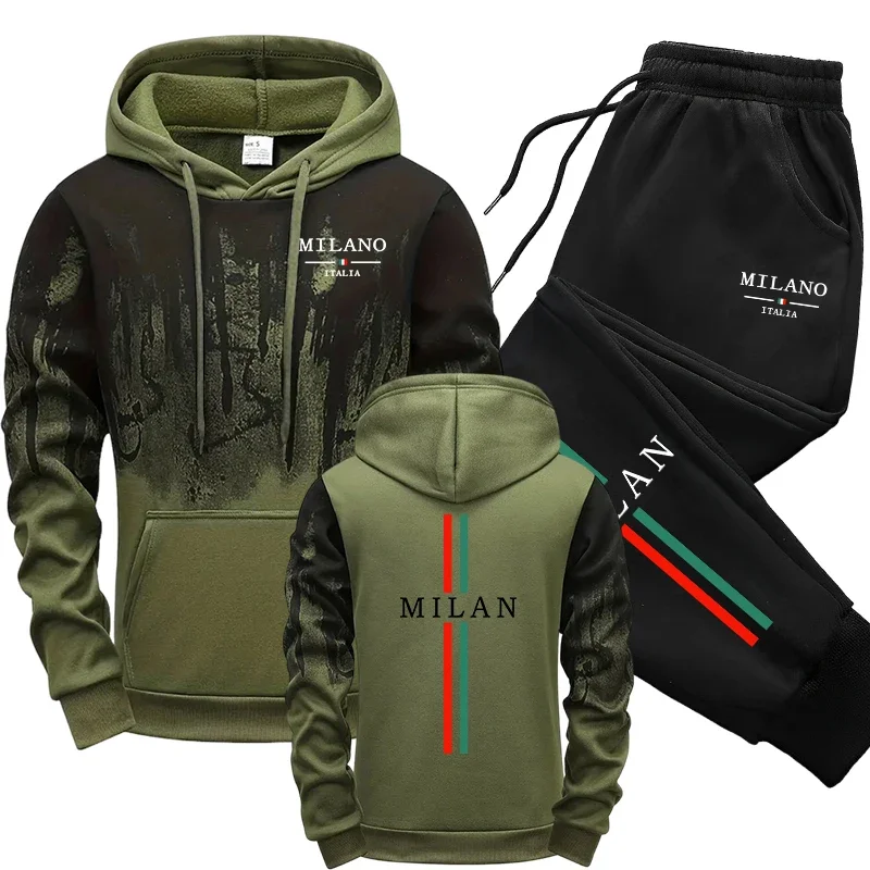 Street Fashion Guys - Autumn Winter Tracksuit Italy Fashion Hooded