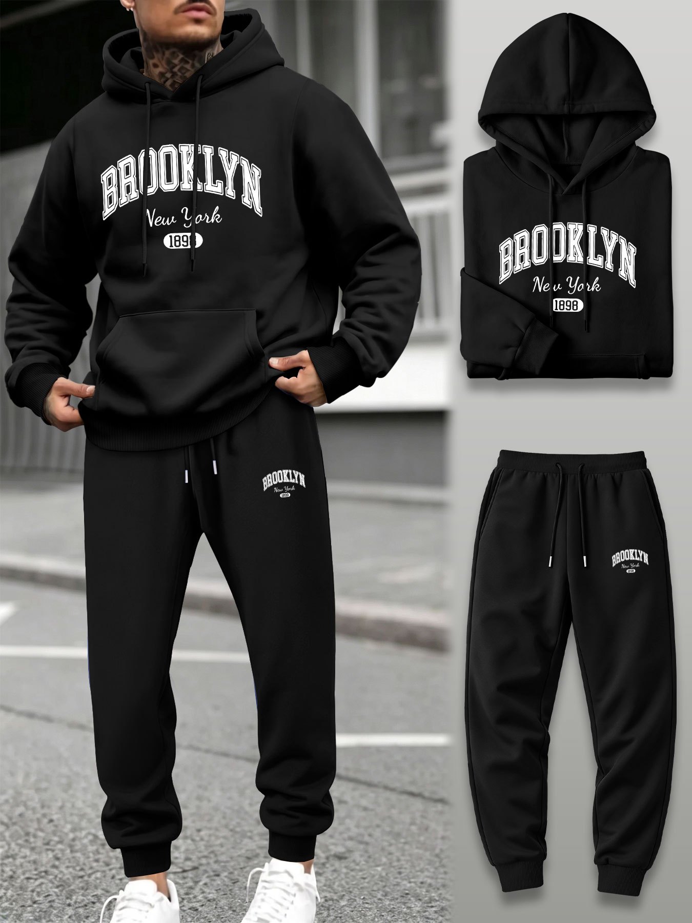 Street Fashion Guys - Men 2 Piece Tracksuit Hoodie Jogger