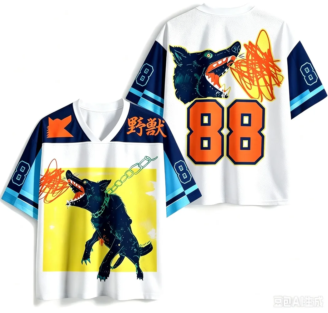 Street Fashion In Japanese - Japanese-style Cool Beast Wolf Pattern 3D