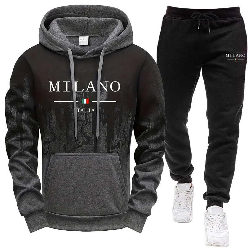 Street Fashion Guys - Men's Set/Hoodie/Pants Autumn Winter Italy Casual