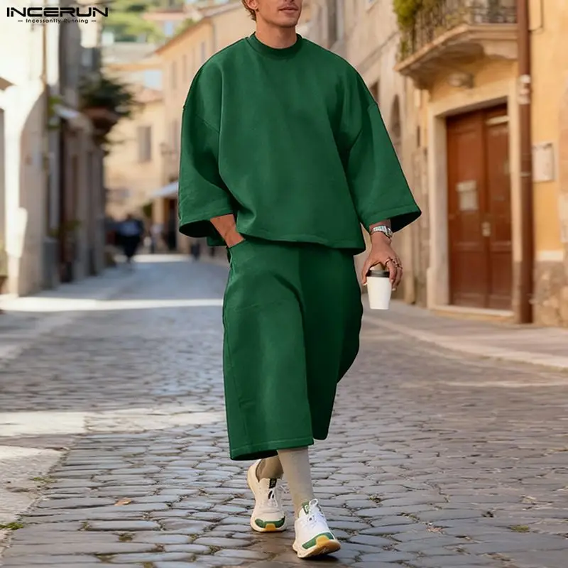 INCERUN Men Sets Solid Color B - огляд і ціна Street Fashion Guys