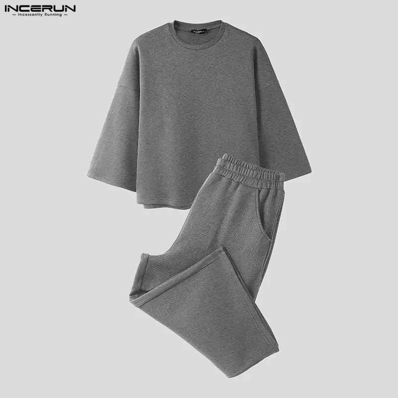 INCERUN Men Sets Solid Color B - огляд і ціна Street Fashion Guys