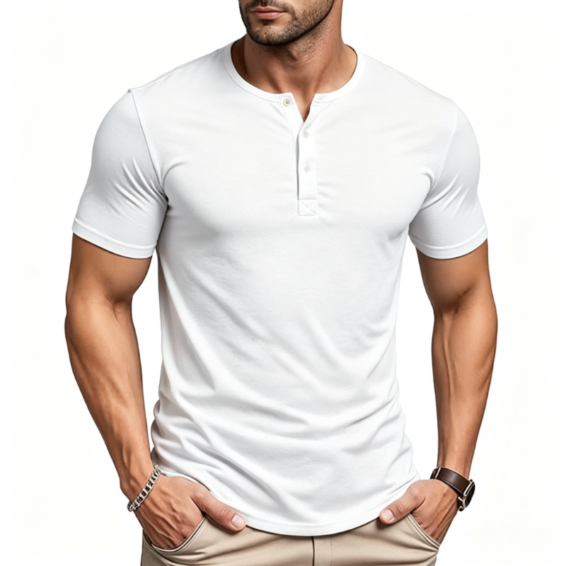 Men's Short Sleeve Henley Neck - огляд і ціна Street Fashion Guys