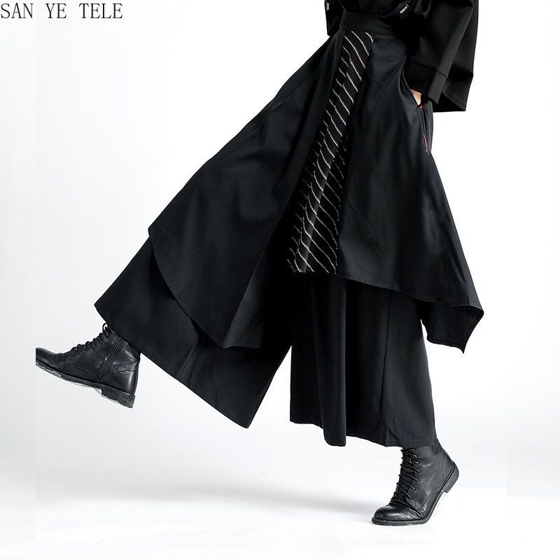 Men Black Irregular Pants Japa - огляд і ціна Street Fashion In Japanese