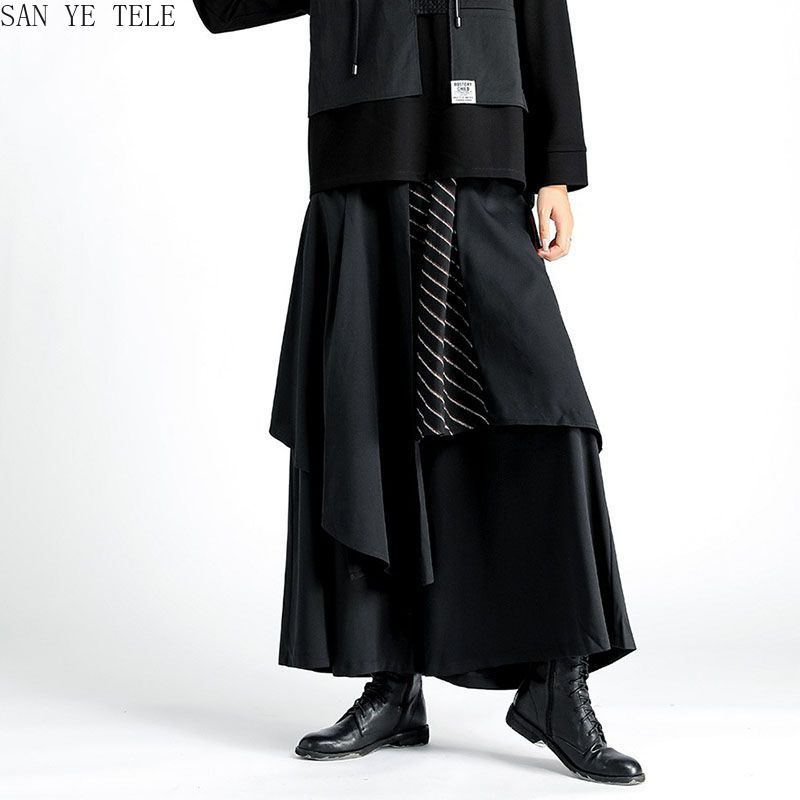 Men Black Irregular Pants Japa - огляд і ціна Street Fashion In Japanese