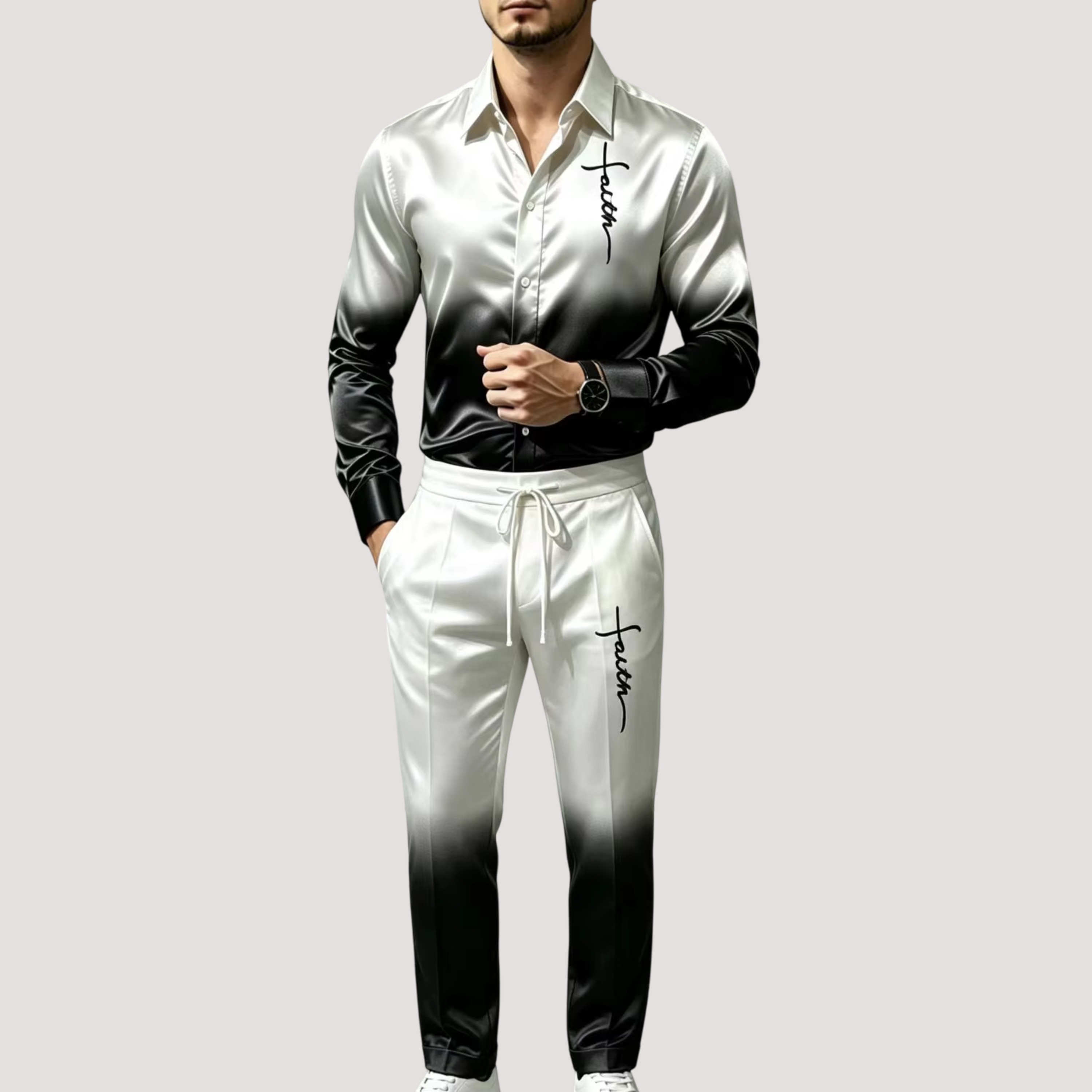 Men's Satin Silk Sports Suit T - огляд і ціна Street Fashion Guys