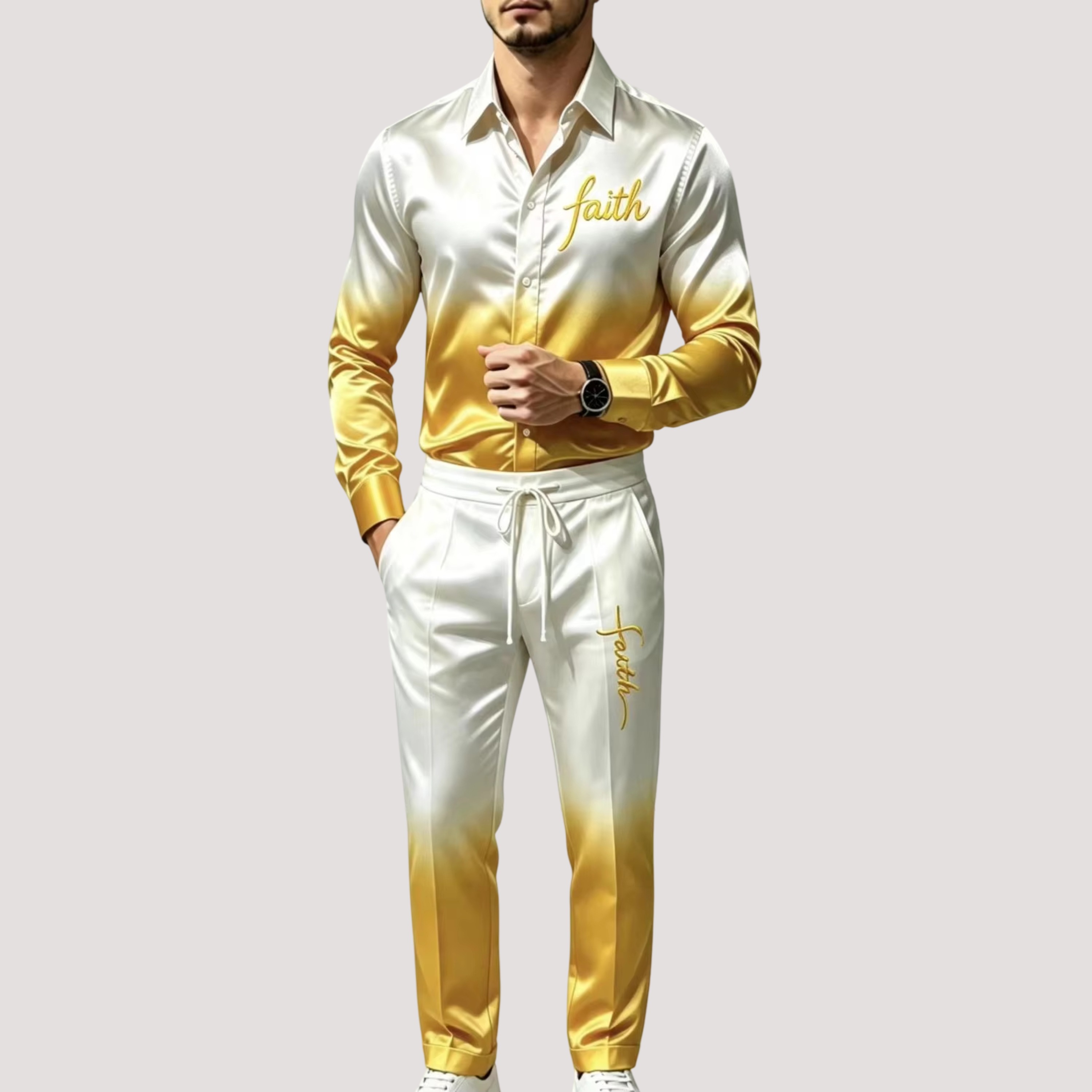 Men's Satin Silk Sports Suit T - огляд і ціна Street Fashion Guys