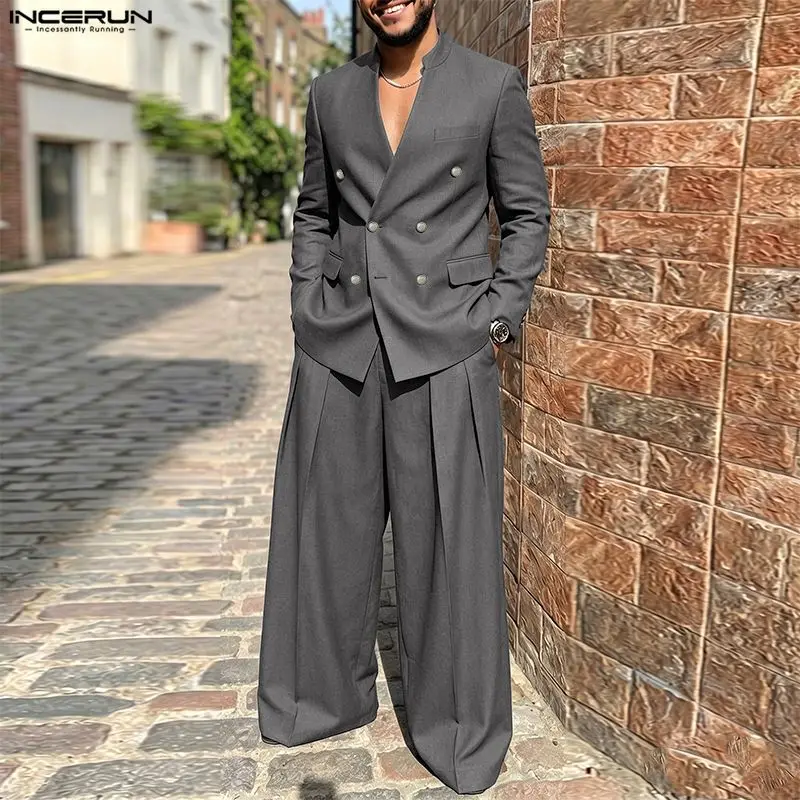 INCERUN Men's Sets Solid Color - огляд і ціна Street Fashion Guys
