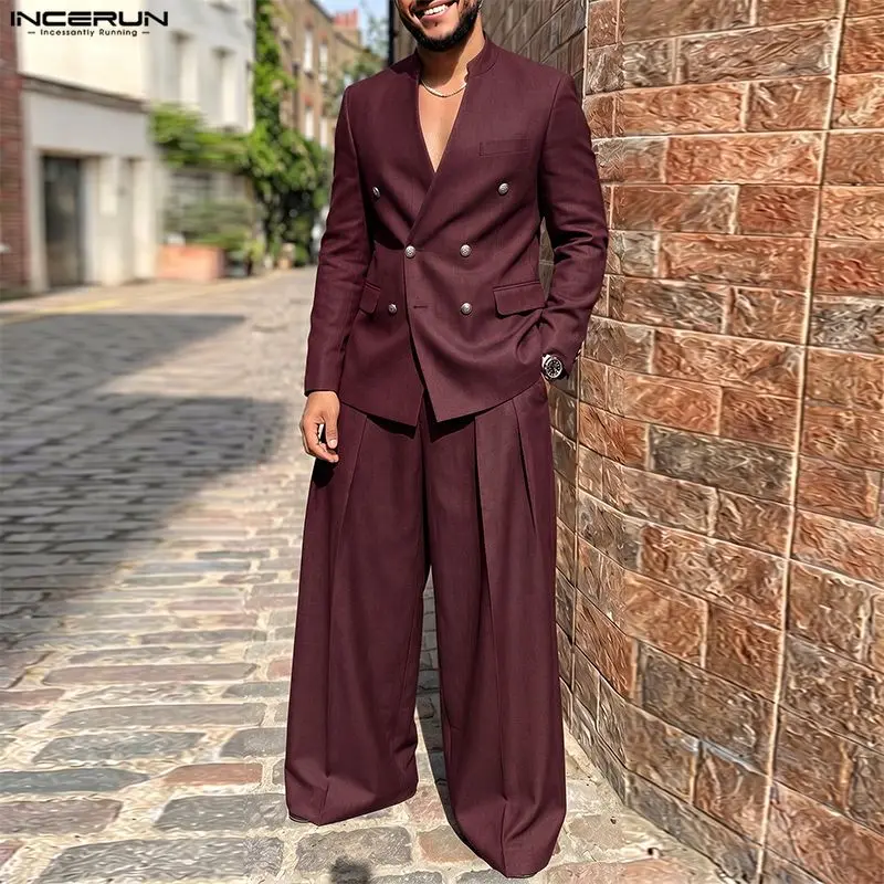 INCERUN Men's Sets Solid Color - огляд і ціна Street Fashion Guys