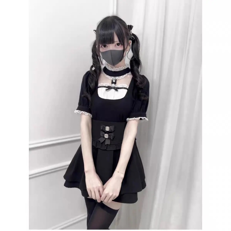 Gothic Sweet Ruffle Lace Plaid - огляд і ціна Street Fashion In Japanese